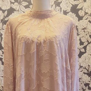 Torrid Chiffon Clip Floral Bubble Hem Blouse